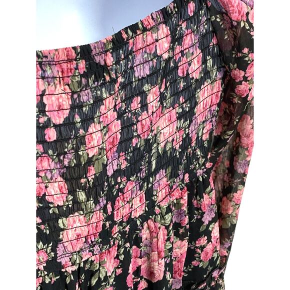 Francesca's Floral Sweetheart Tiered Dress S Cottagecore Milkmaid Romantic NWT - Picture 7 of 13